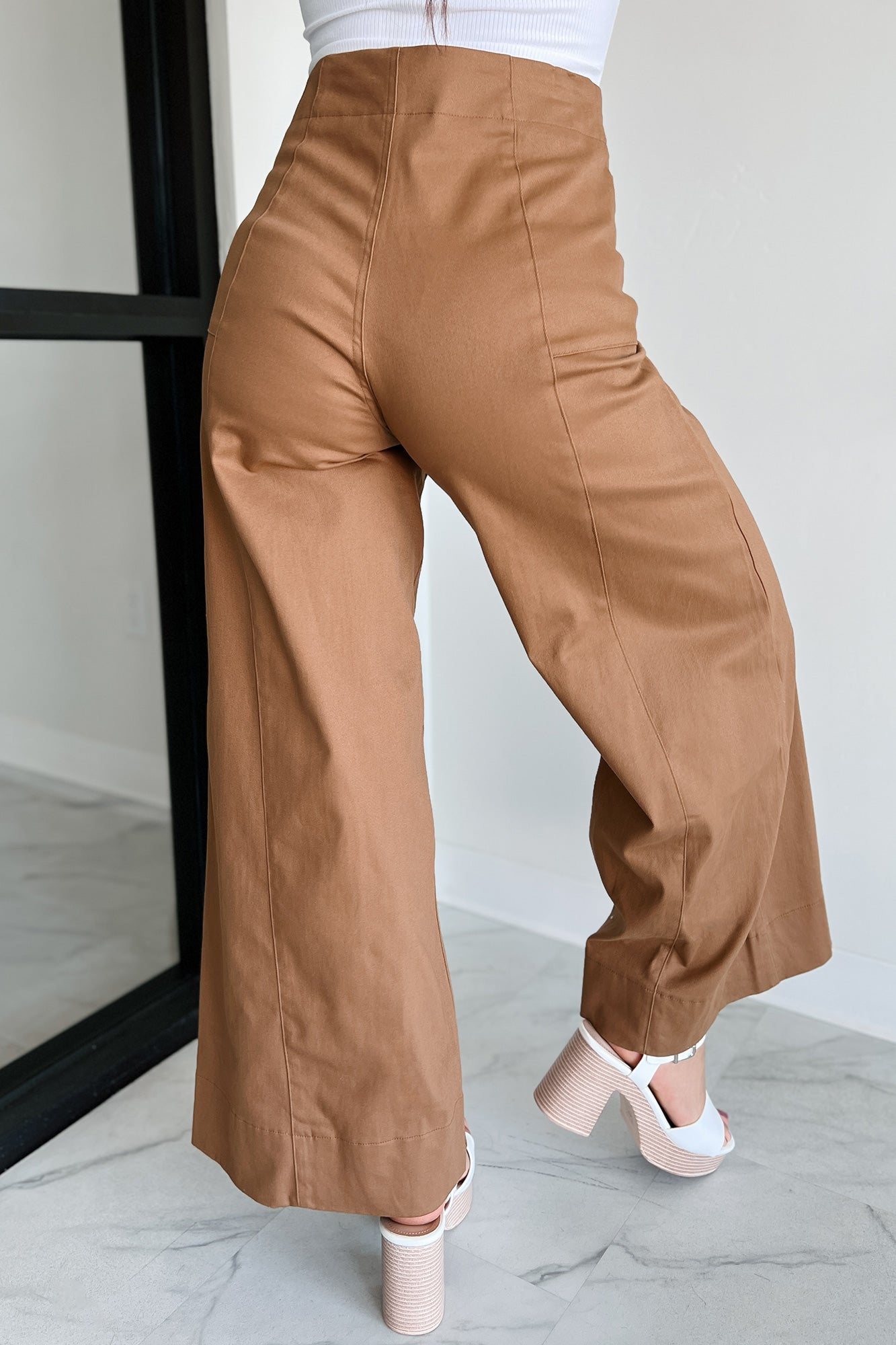 Just The Truth Wide Leg Pants (Camel)