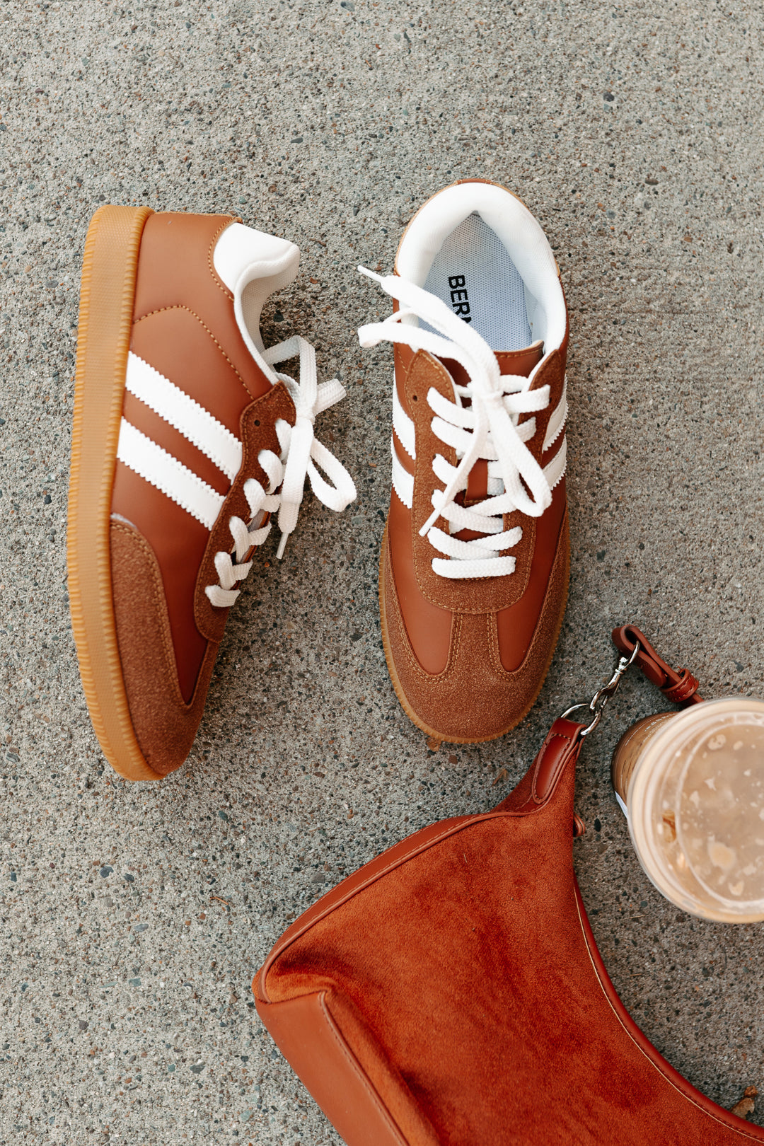 Vibes In Motion Lace-Up Platform Sneakers (Camel)