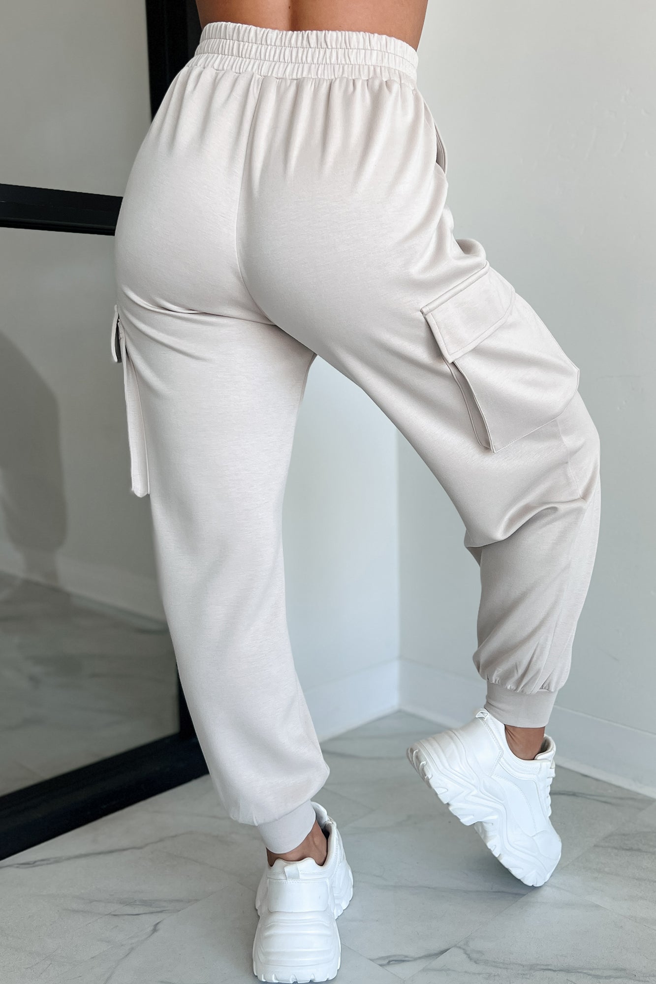 DOORBUSTER Forever A Homebody Cargo Joggers (Light Tan)