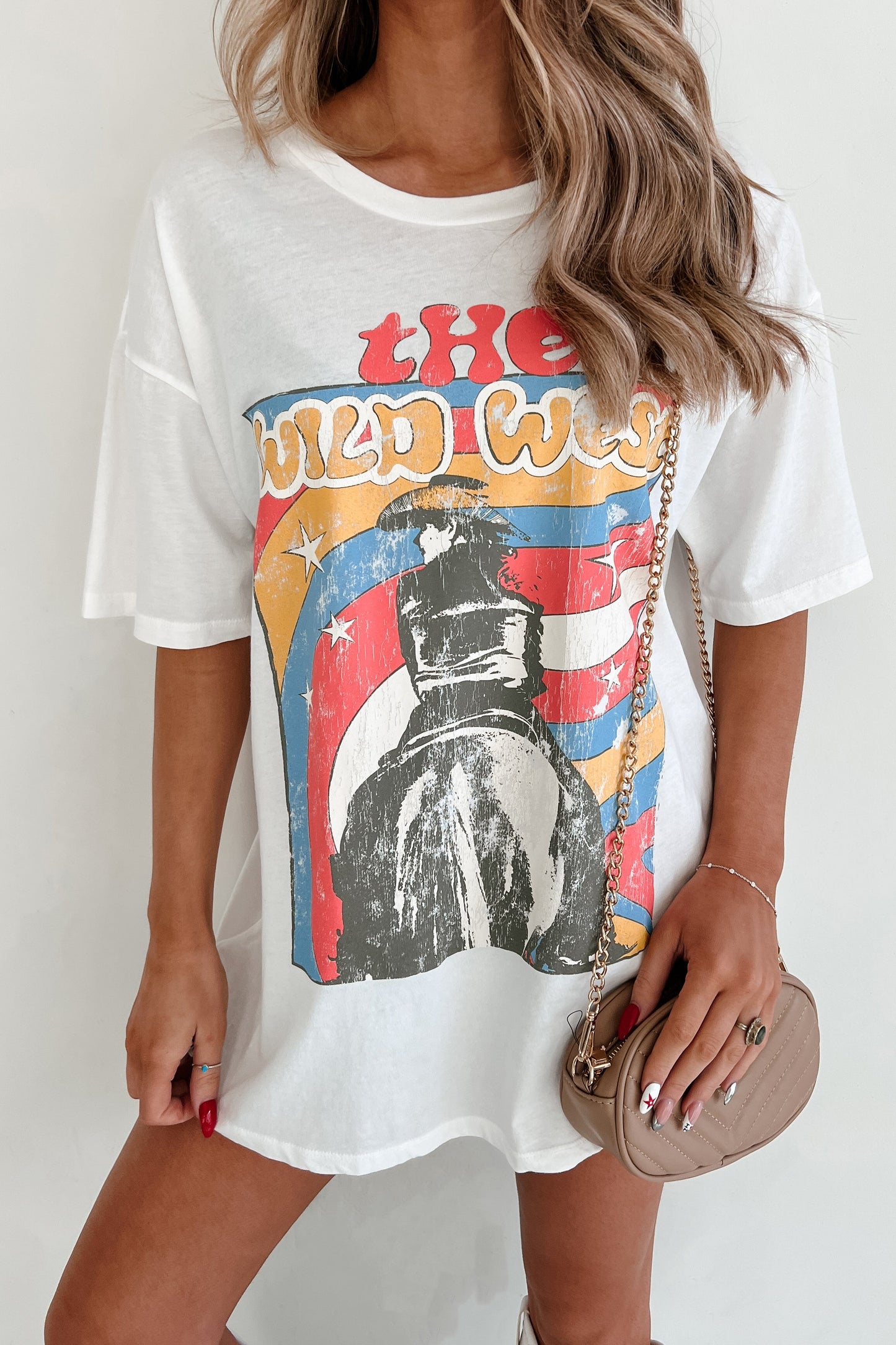 "The Wild West" Oversized Graphic Tee (Ivory)
