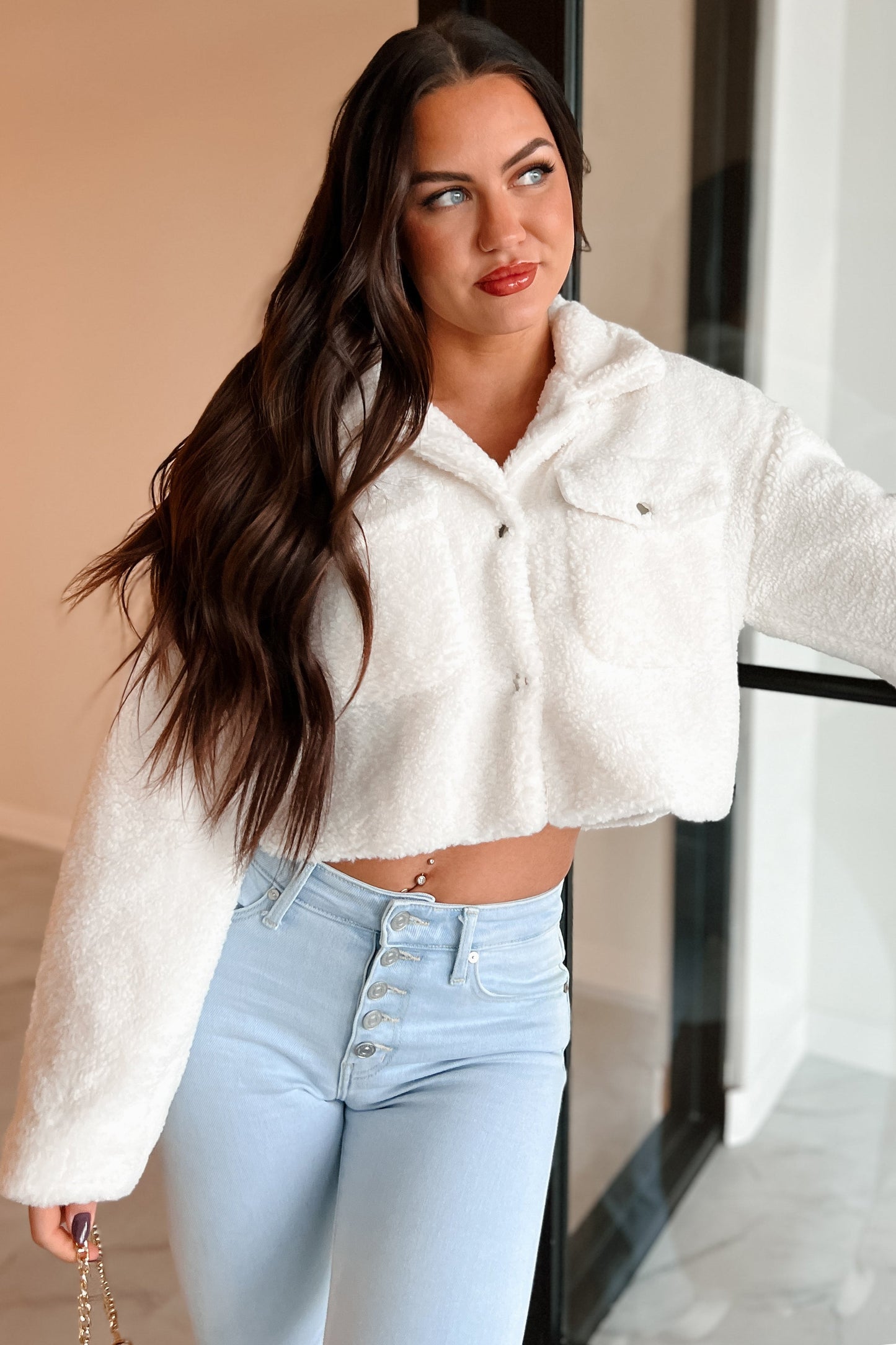 Be Seeing You Soon Teddy Jacket (Ivory)
