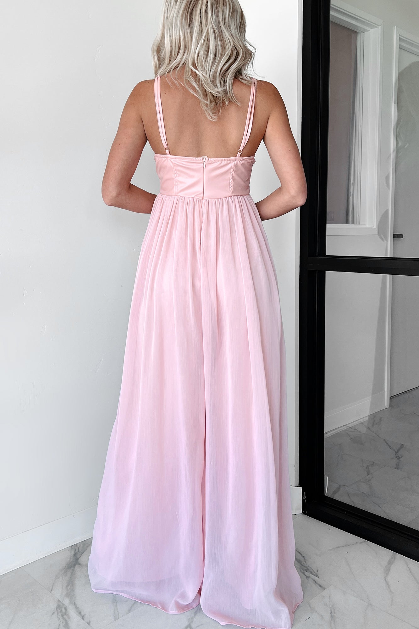 Shades Of Lovely Contrast Top Wide Leg Jumpsuit (Pink)