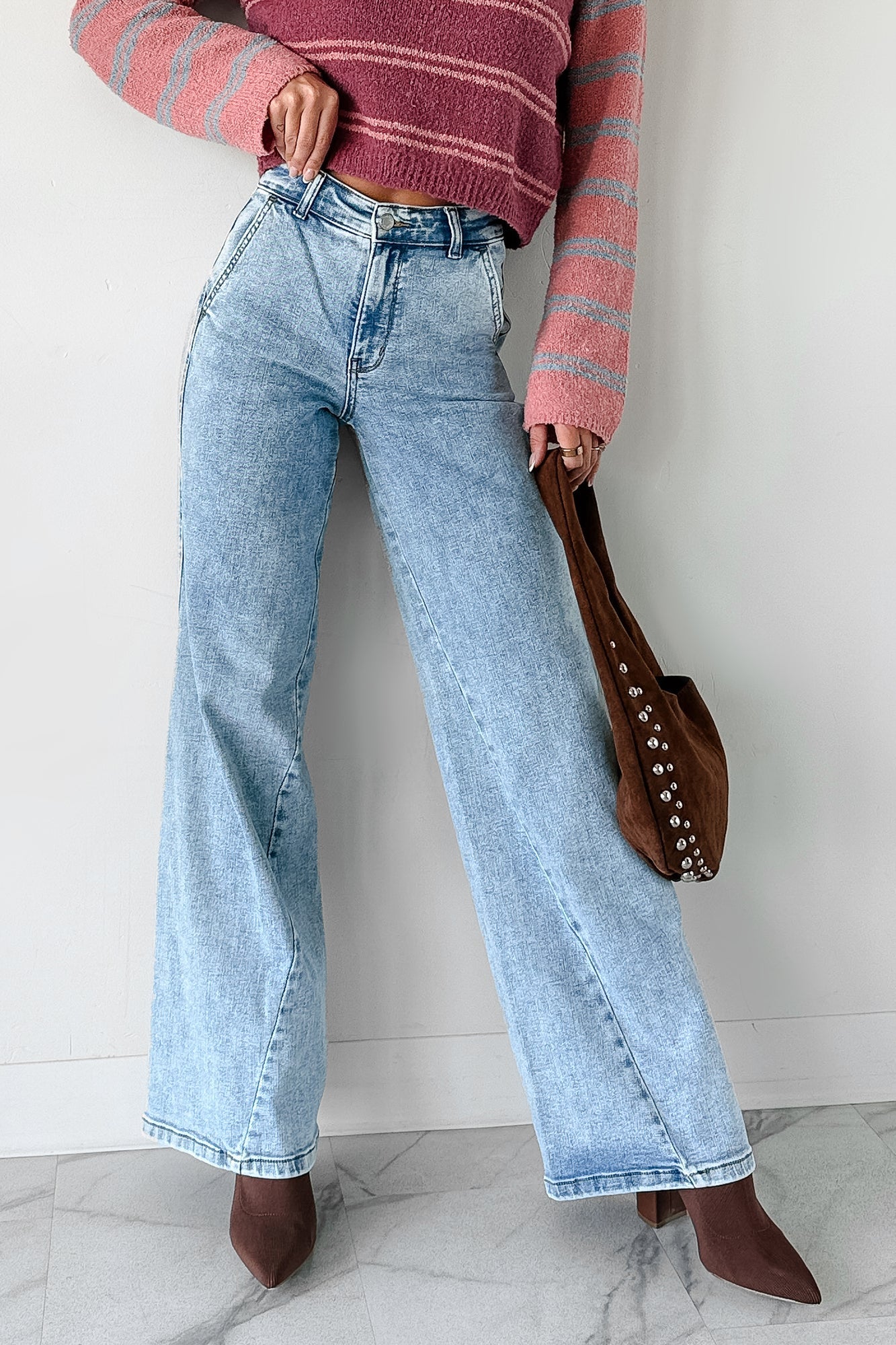 Beverly High Rise Judy Blue Wide Leg Jeans (Light)